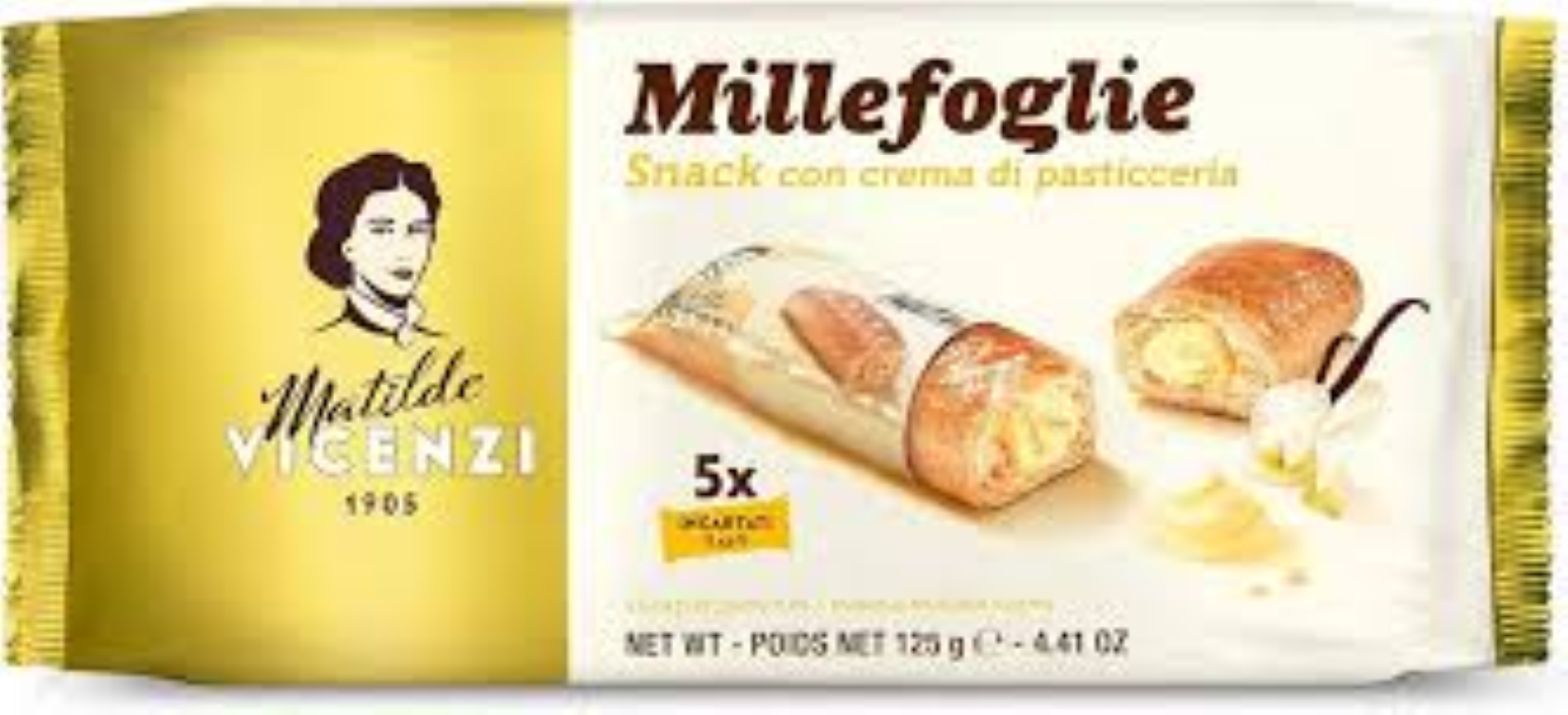 VICENZI MINI SNACK PASTRY CREAM 75G